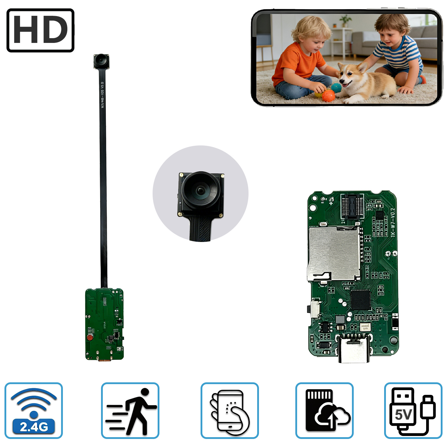 Home Security Hidden Cameras - وحدة كاميرا أمن منزلية مدمجة صغيرة