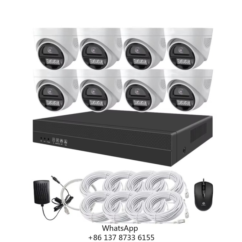 Home Security Cameras Outdoor - طقم كاميرات مراقبة 4 قنوات و8
