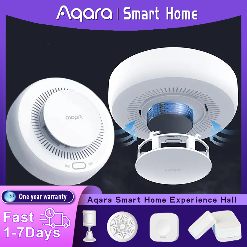 Mi Home Security Xiaomi - Aqara-مستشعر كاشف الدخان الذكي ، Zigbee