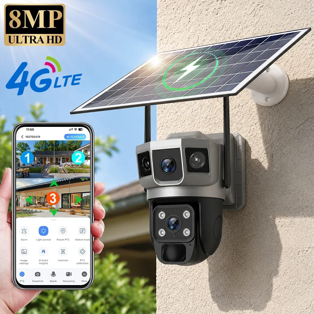 Home Security Camera Installation - كاميرا V380 بدقة 4K مع 3