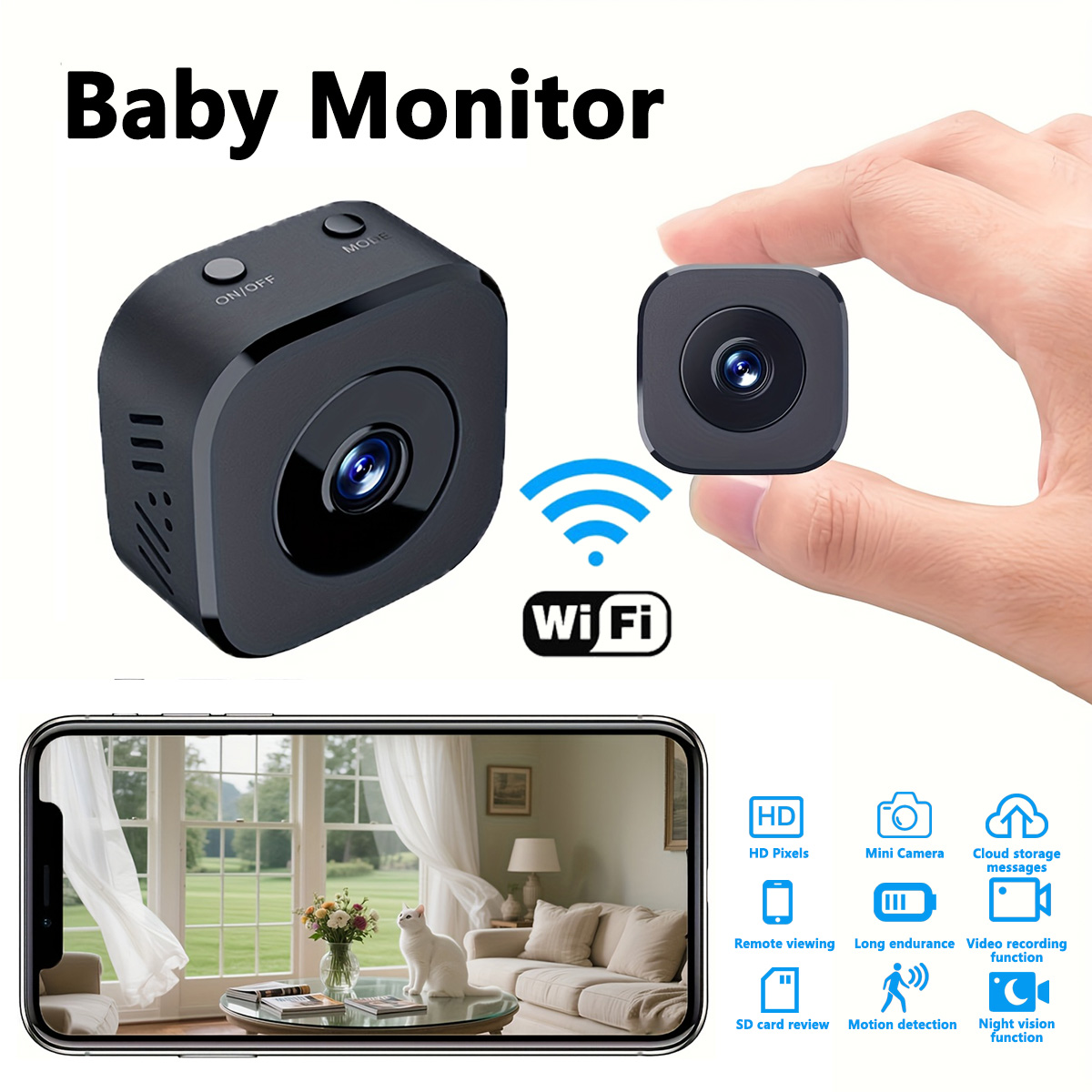 Home Security And Cameras - 1080P HD كاميرا واي فاي صغيرة