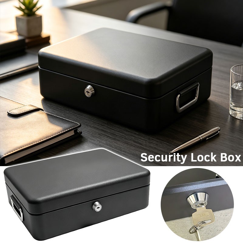 Home Security Key Box - صندوق أمان مقاوم للحريق كبير وقوي