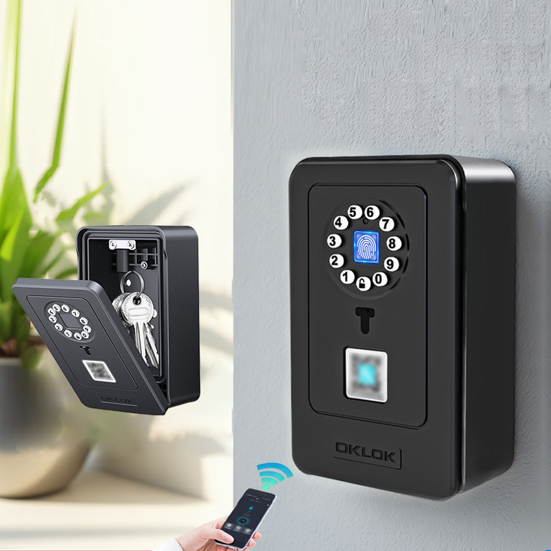 Home Security Key Box - قفل ذكي بتصميم معلق، صندوق تخزين