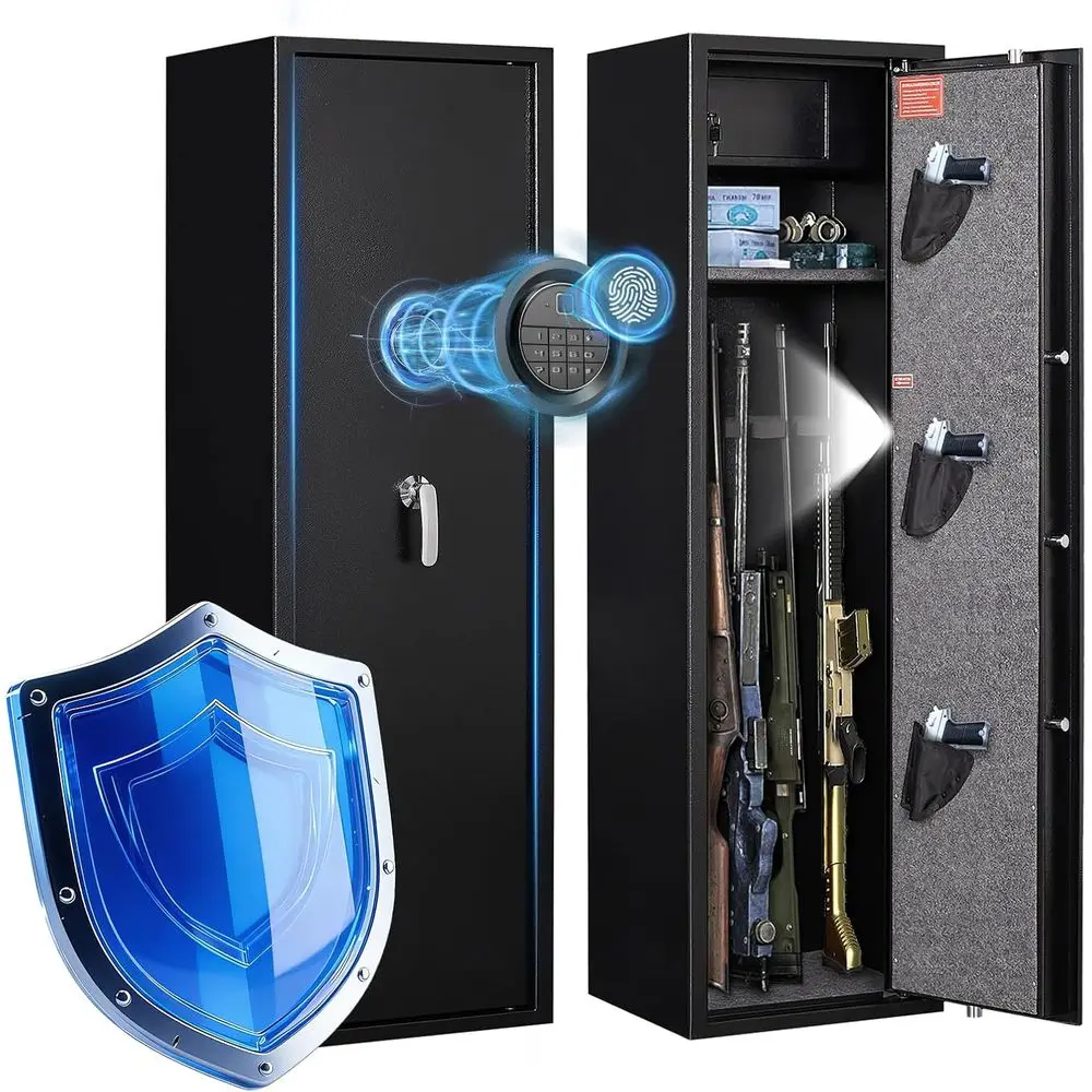 Home Security Safe - خزنة بيومترية ببصمة الإصبع - تخزين