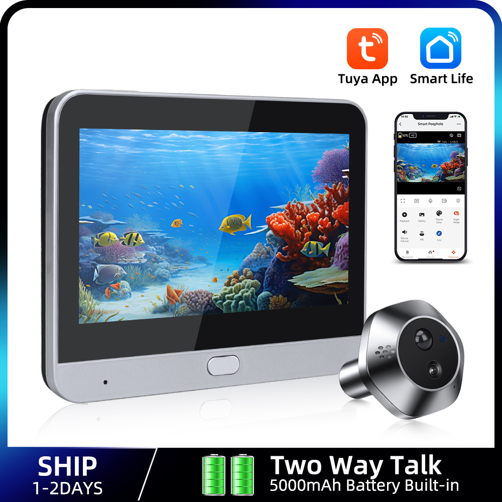 Home Security Doorbell Camera - 1080P واي فاي ثقب الباب تويا
