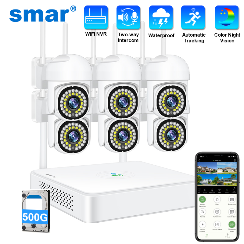 Home Security Systems Wireless - نظام كاميرا مراقبة لاسلكية سمارت بدقة