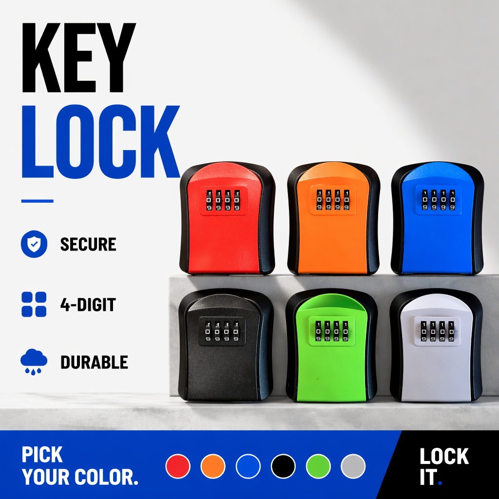 Home Security Key Box - صندوق تخزين مفاتيح مقاوم للماء يثبت
