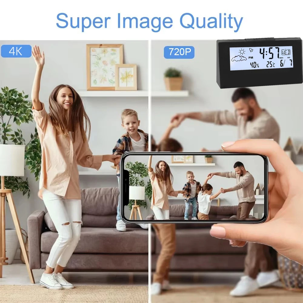 كاميرا ساعة صغيرة جديدة بدقة 4 - مراجعة Hidden Camera Clock وسعره