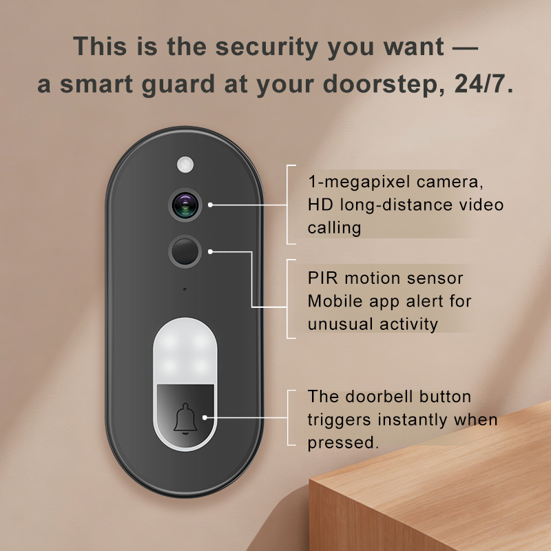جرس باب ذكي لاسلكي واي فاي بدق - مراجعة Home Security Camera Installation وسعره