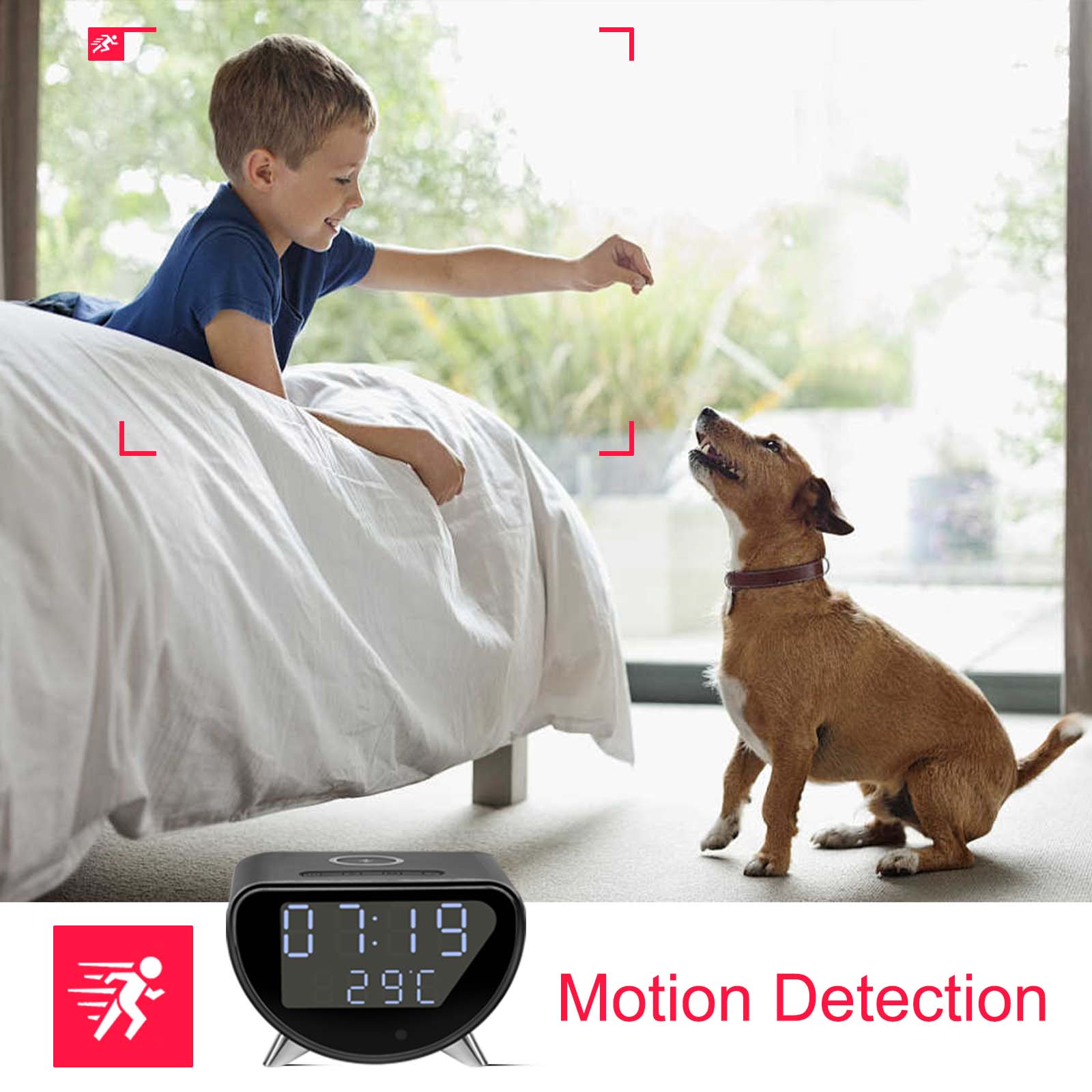 كاميرا ساعة WiFi مع شاحن لاسلك - مراجعة Hidden Camera Clock وسعره
