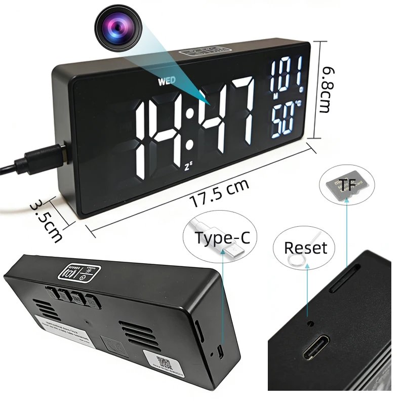 كاميرا ساعة صغيرة لاسلكية واي  - مراجعة Hidden Camera Clock وسعره