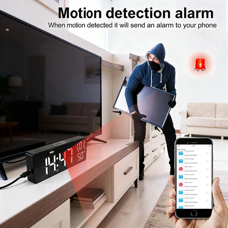 كاميرا ساعة صغيرة لاسلكية واي  - مراجعة Hidden Camera Clock وسعره