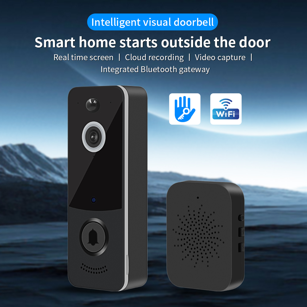 1080P WIFI جرس باب يتضمن شاشة  - مراجعة Home Security Doorbell Camera وسعره