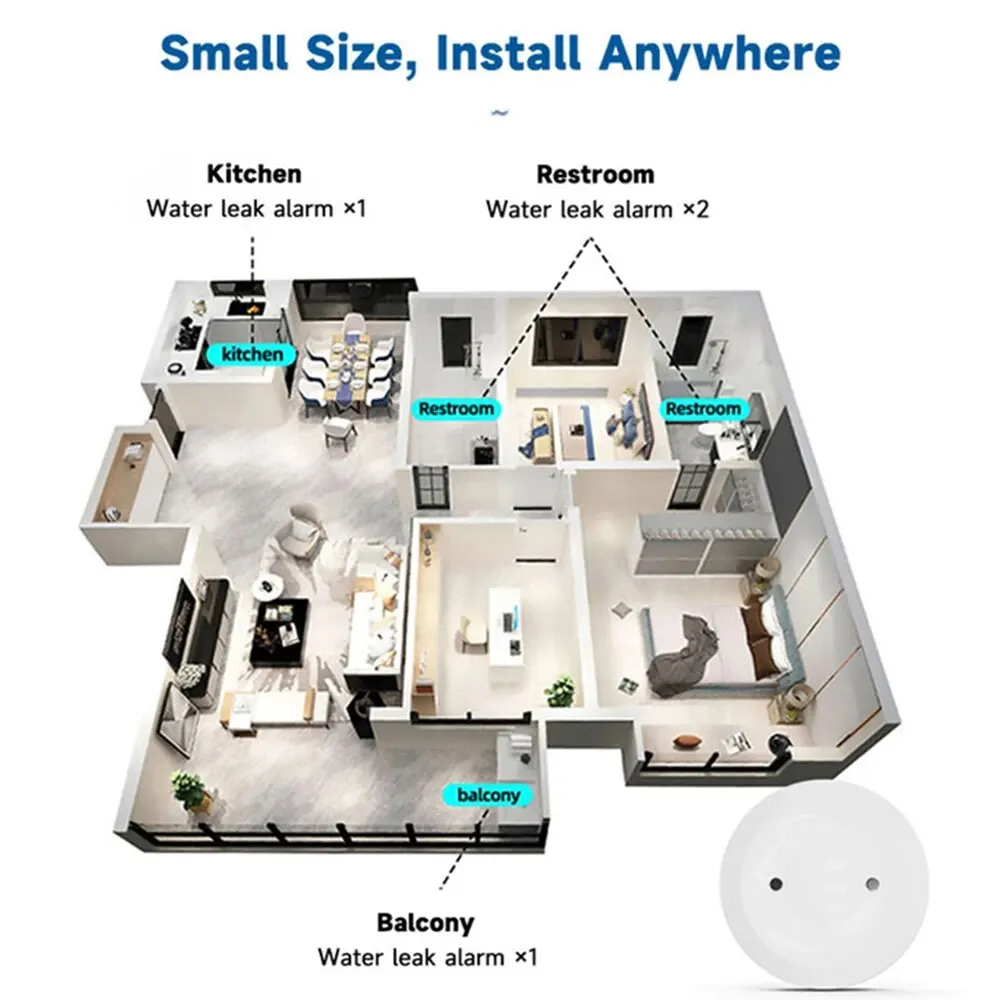 مستشعر تسرب المياه الذكي Zigbe - مراجعة Home Security Home Assistant وسعره