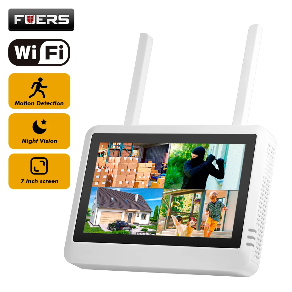 نظام أمان لاسلكي FUERS 8CH مع  - مراجعة Home Security Systems Wireless وسعره