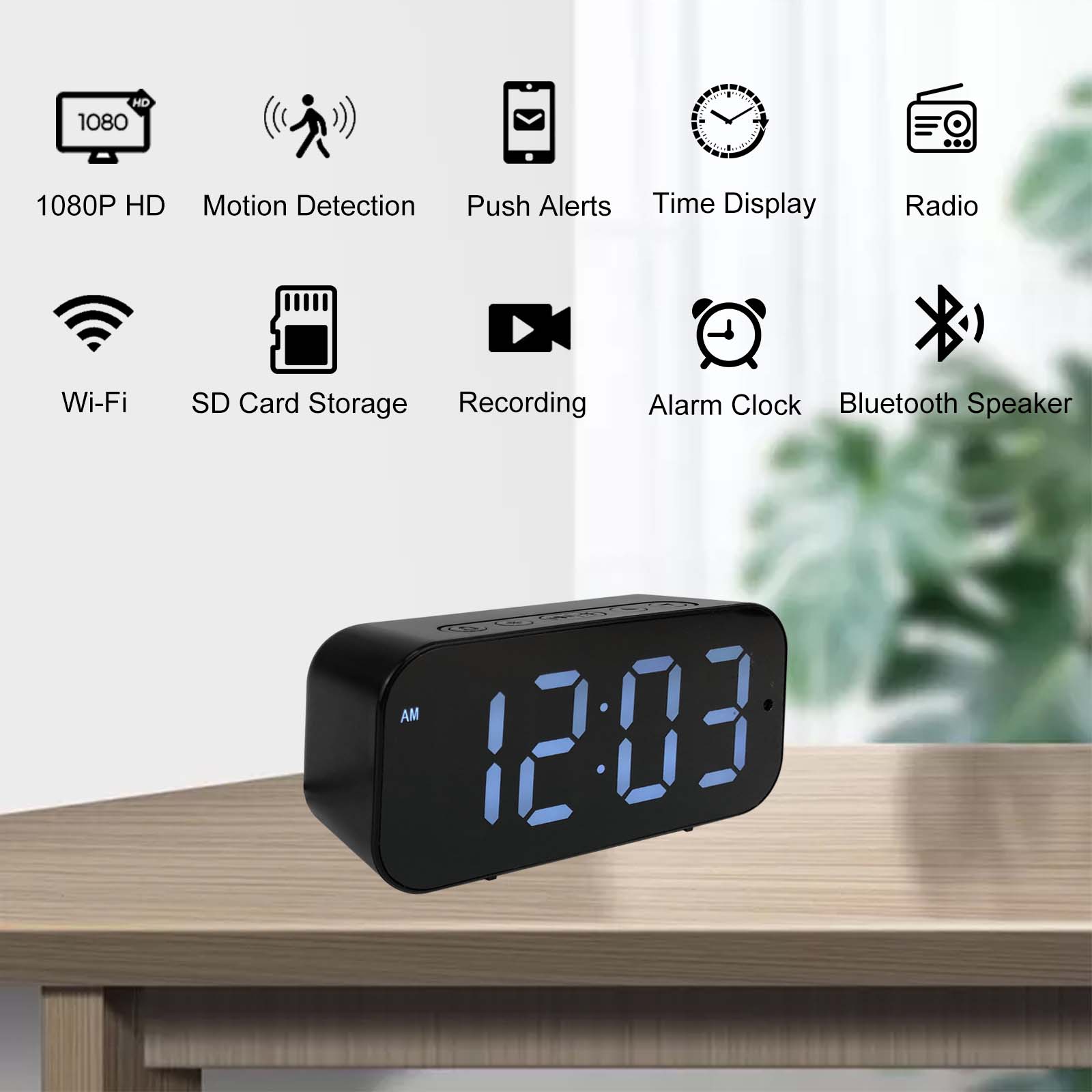 كاميرا ساعة واي فاي بدقة 1080  - مراجعة Hidden Camera Clock وسعره