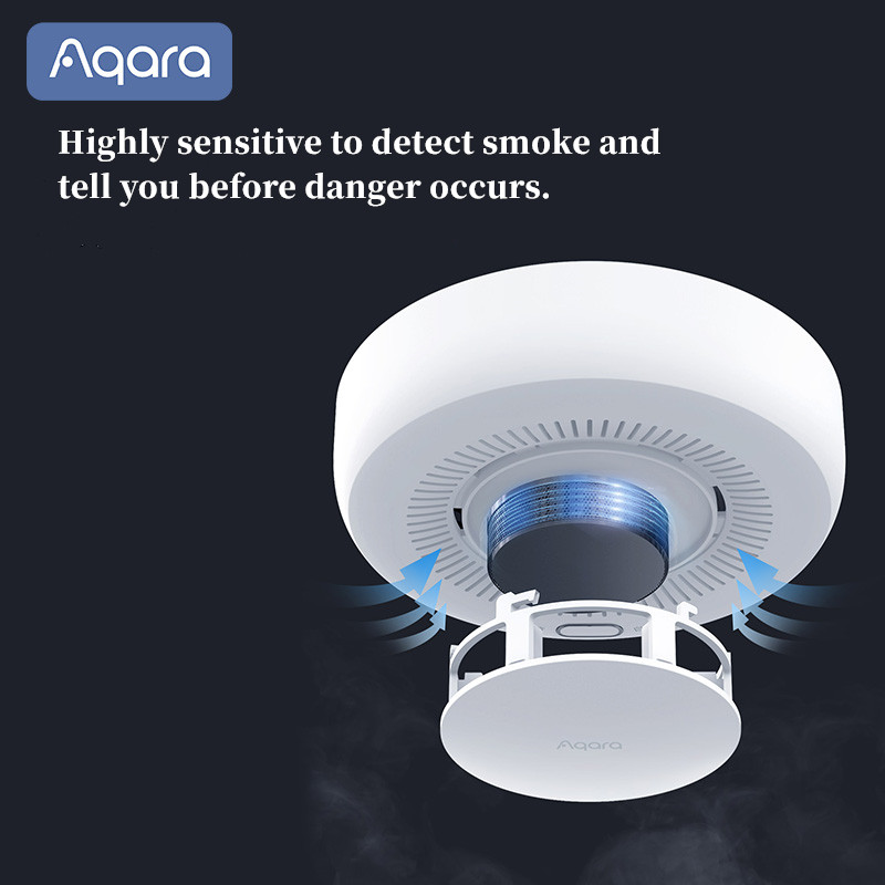 Aqara-مستشعر كاشف الدخان الذكي - مراجعة Mi Home Security Xiaomi وسعره