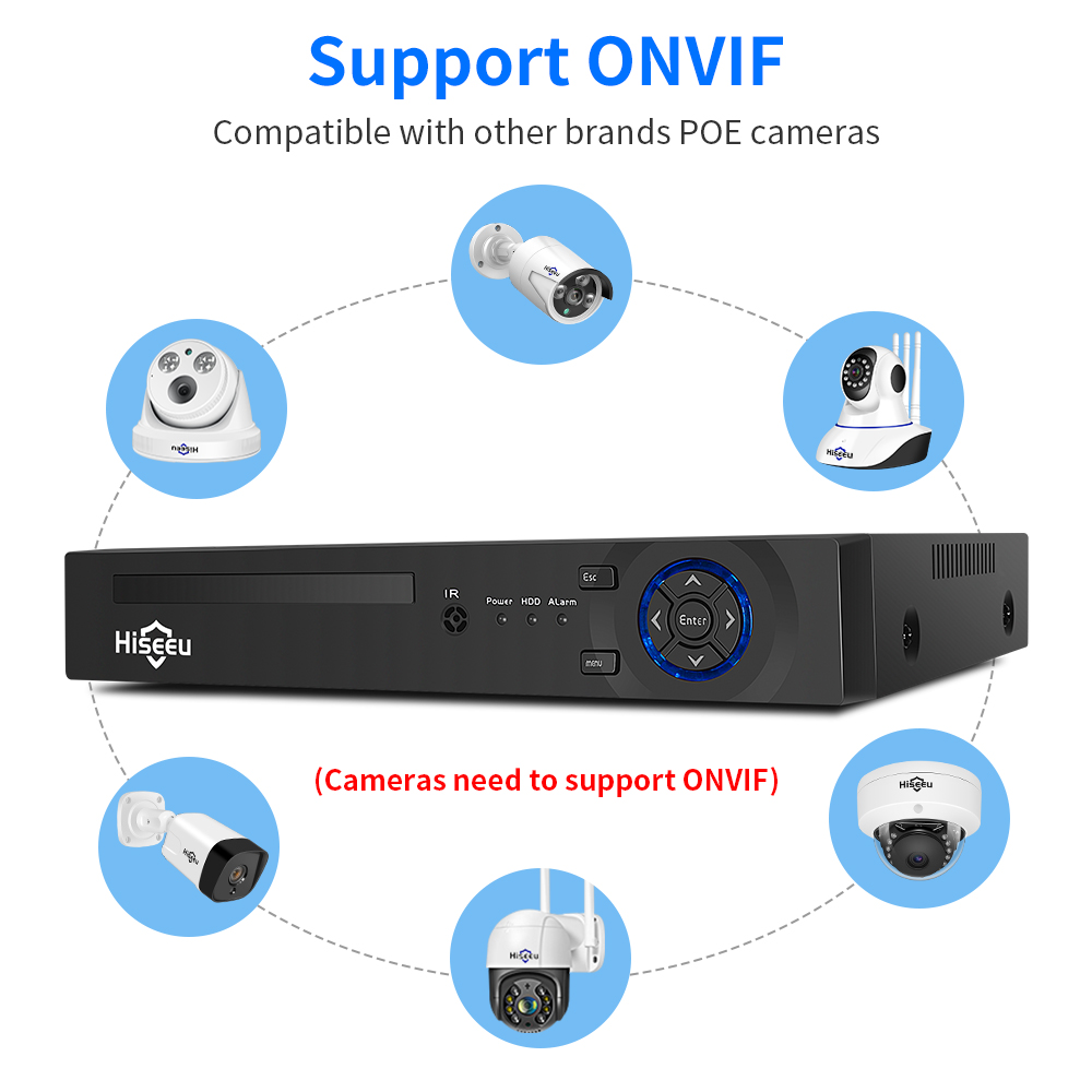 Hiseeu 4CH 10CH 16CH 4K 8MP 5M - مراجعة Home Security And Cameras وسعره