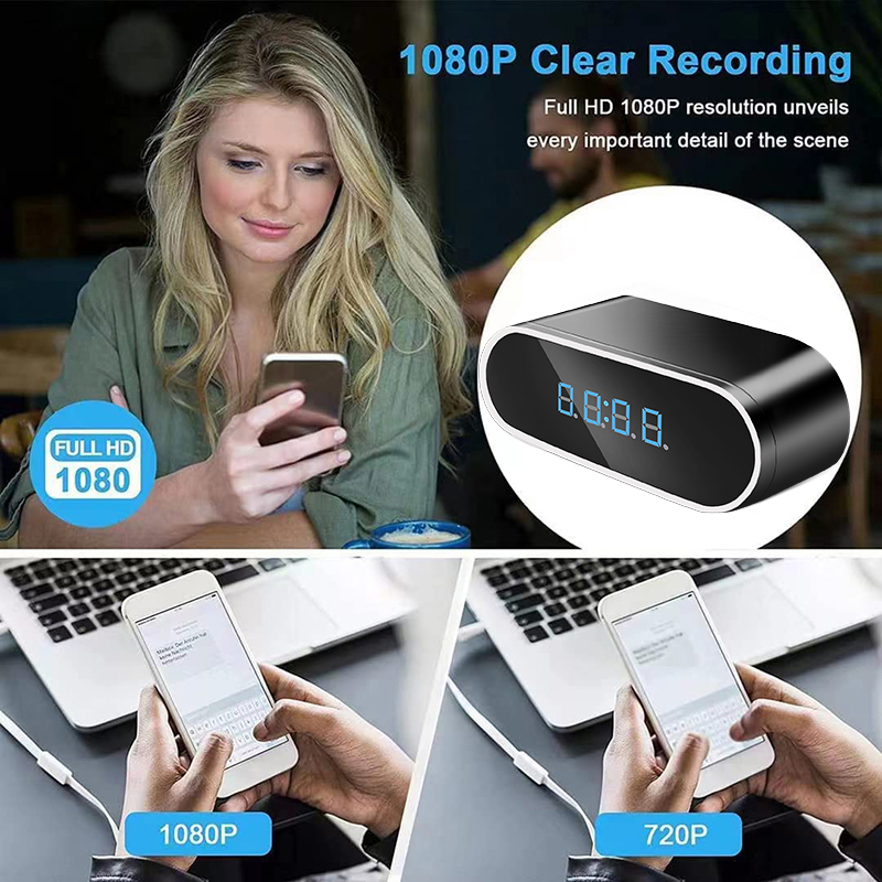 كامل HD 1080P ساعة تنبيه كامير - مراجعة Home Security Hidden Cameras وسعره