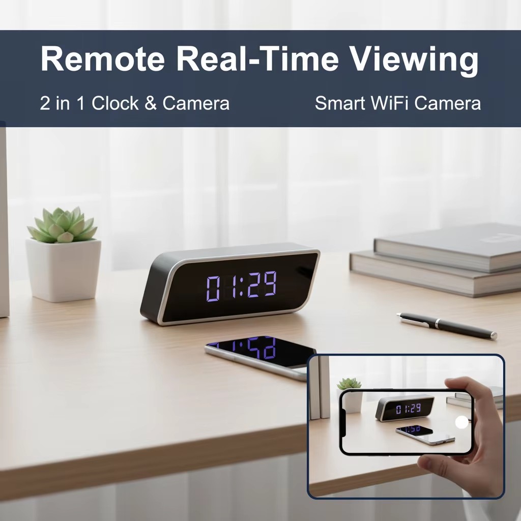 كاميرا ساعة رقمية 1080P FHD كا - مراجعة Hidden Camera Clock وسعره