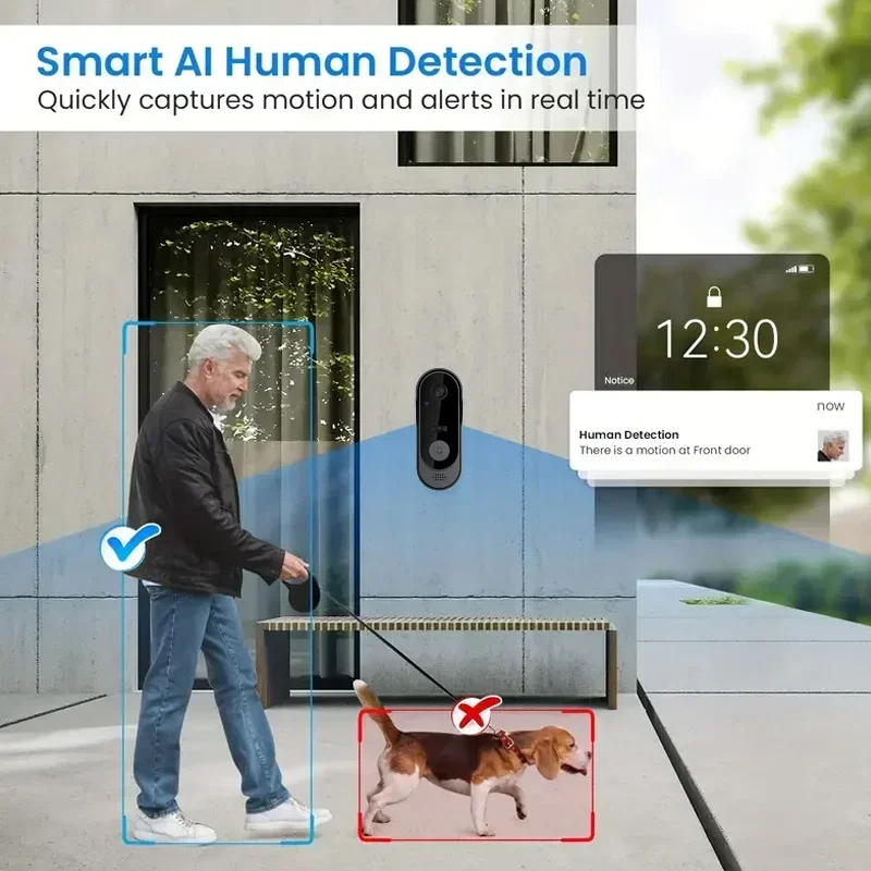 كاميرا جرس باب لاسلكية عالية ا - مراجعة Home Security Doorbell Camera وسعره