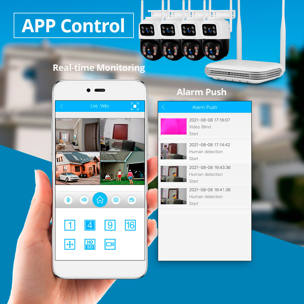 KERUI للماء 6MP HD اللاسلكية ع - مراجعة Home Security Systems Wireless وسعره