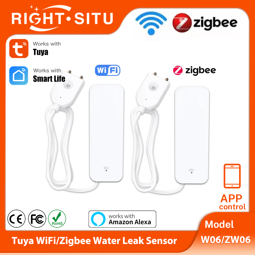 Tuya WiFi Zigbee مستشعر المياه - مراجعة Home Security Home Assistant وسعره