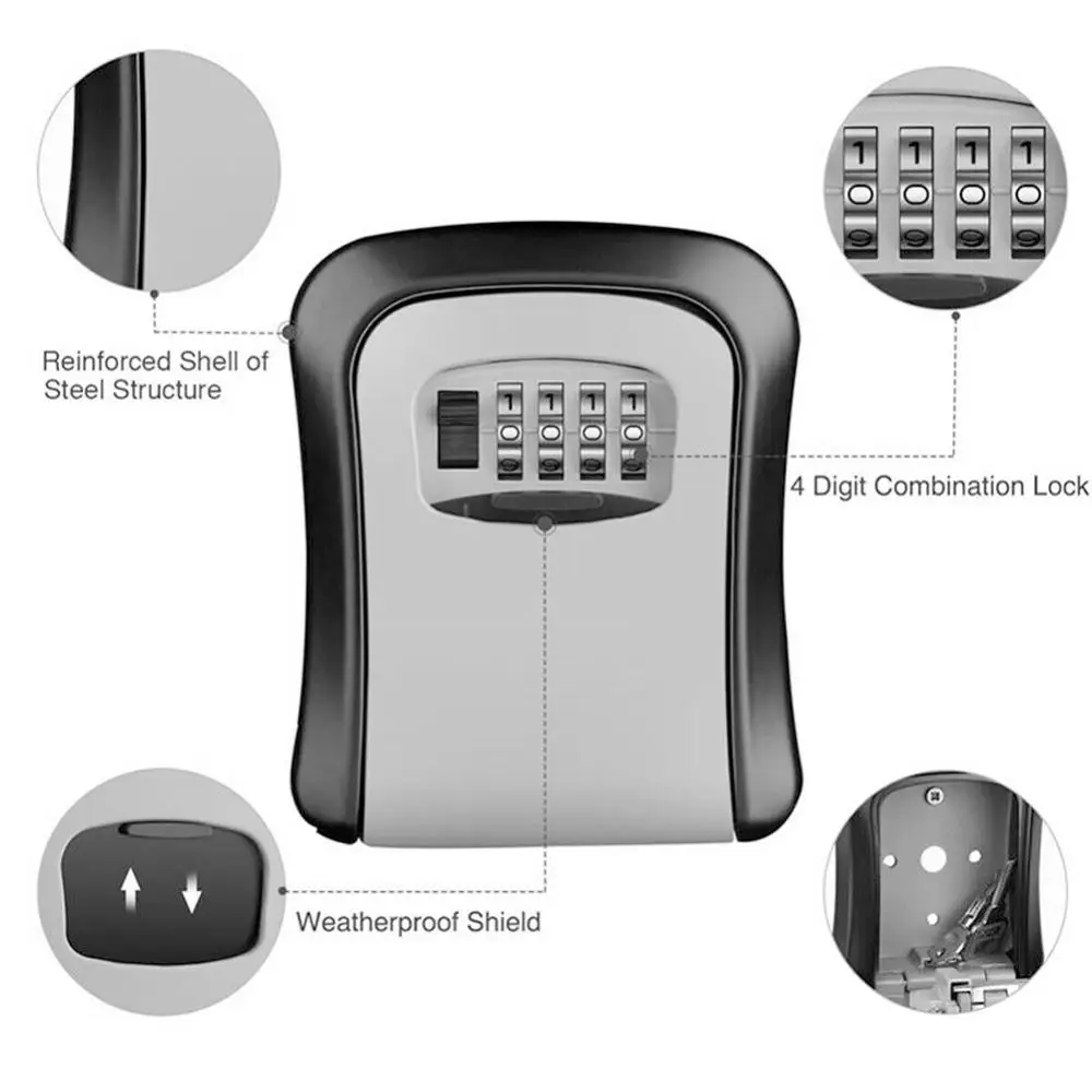 صندوق قفل مفاتيح مثبت على الحا - مراجعة Home Security Key Box وسعره