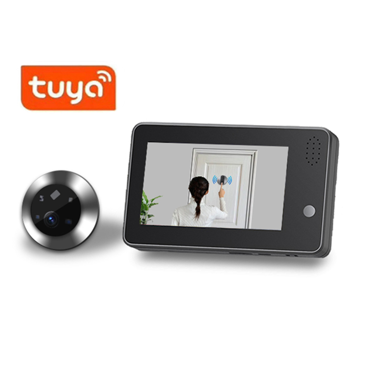 جرس باب ذكي بشاشة 4.3 بوصة يعم - مراجعة Home Security Doorbell Camera وسعره