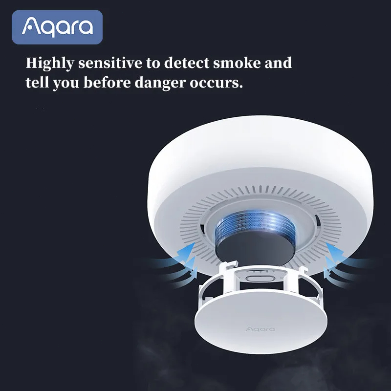 جديد Aqara كاشف الدخان الاستشع - مراجعة Mi Home Security Xiaomi وسعره