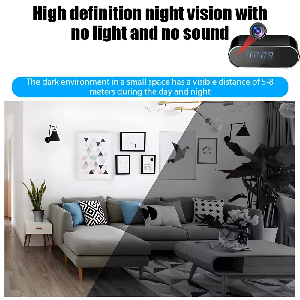 كاميرا واي فاي صغيرة 4KHD جديد - مراجعة Hidden Camera Clock وسعره