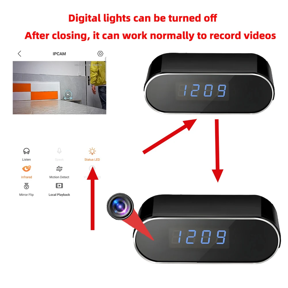كاميرا واي فاي صغيرة 4KHD جديد - مراجعة Hidden Camera Clock وسعره