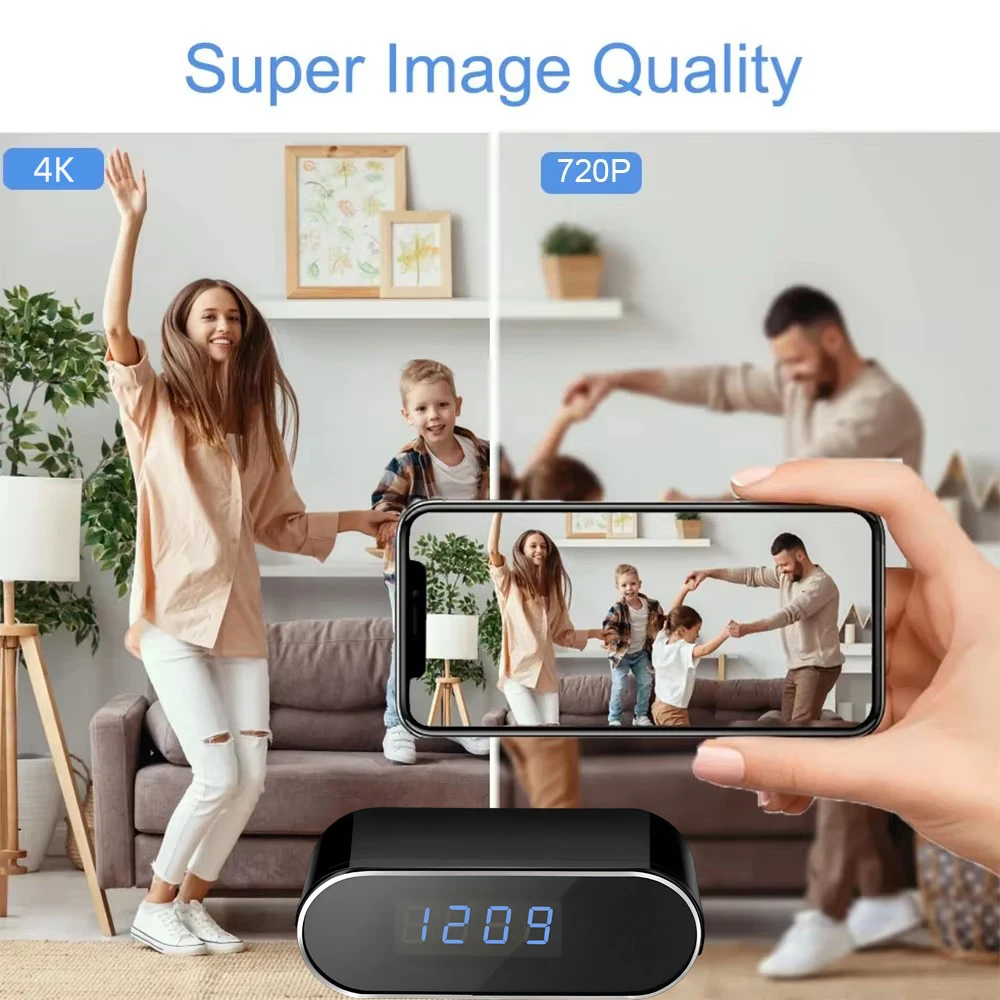 كاميرا واي فاي صغيرة 4KHD جديد - مراجعة Hidden Camera Clock وسعره