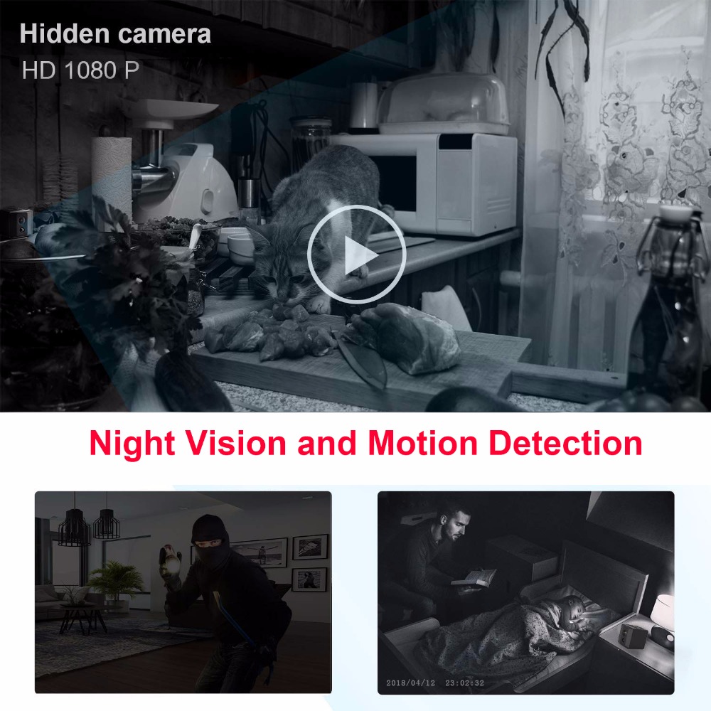 كاميرا محمولة صغيرة HD 1080P م - مراجعة Home Security Hidden Cameras وسعره