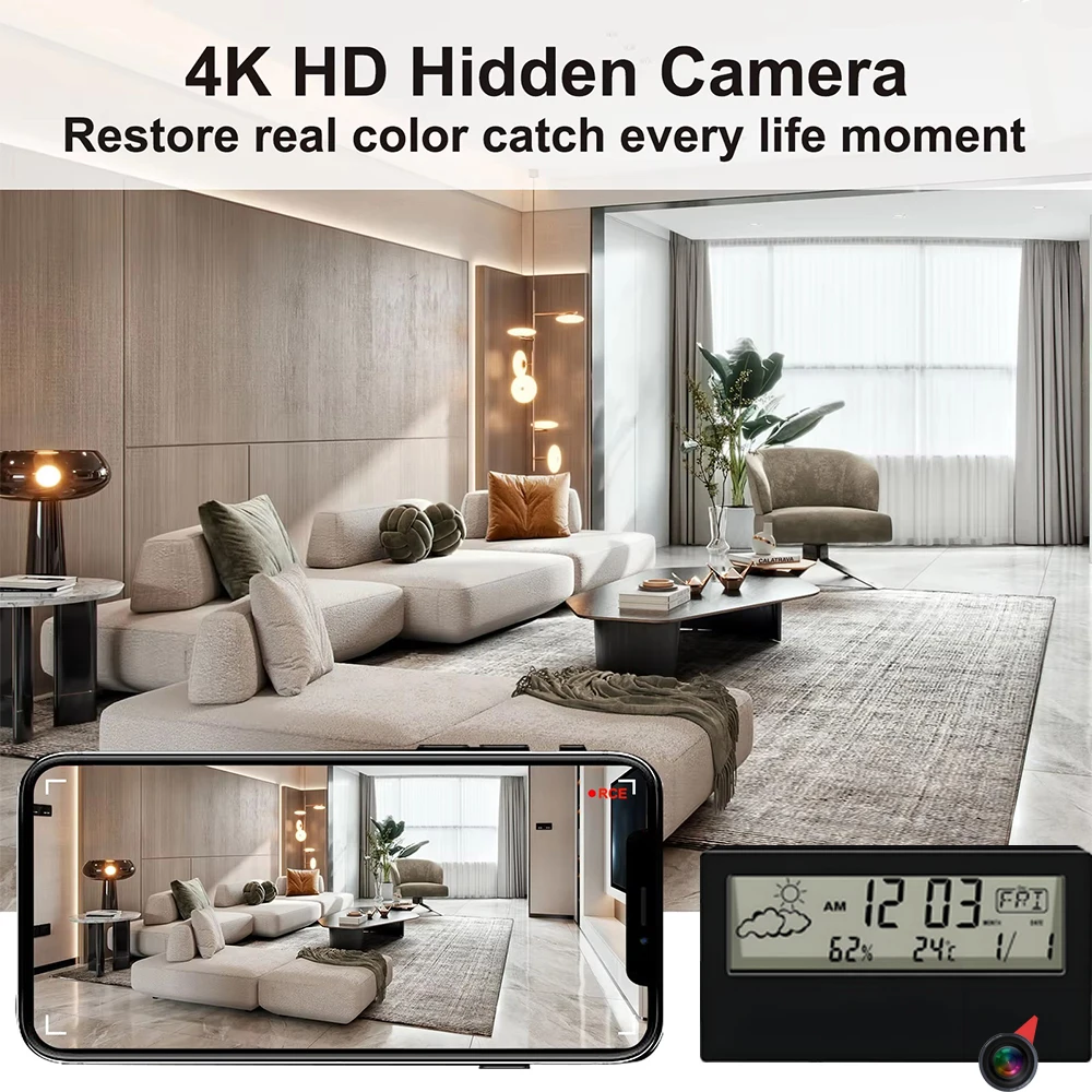 كاميرا واي فاي صغيرة جديدة بدق - مراجعة Hidden Camera Clock وسعره