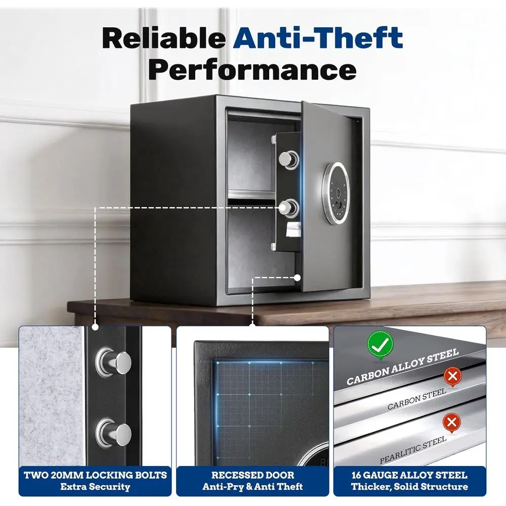 خزنة بيومترية تفتح تلقائيًا بح - مراجعة Home Security Safe وسعره