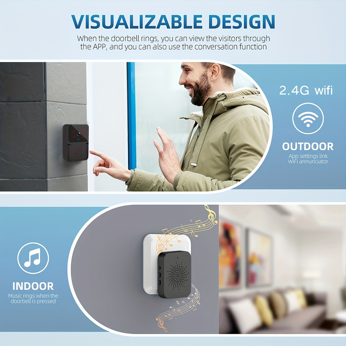 جرس باب ذكي لاسلكي من تويا، كا - مراجعة Home Security Camera Installation وسعره