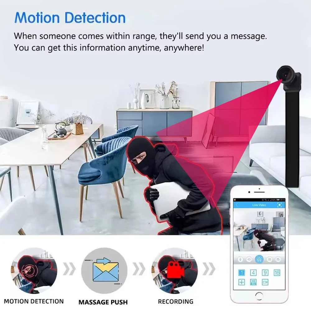 كاميرا واي فاي صغيرة محسنة بدق - مراجعة Home Security Hidden Cameras وسعره